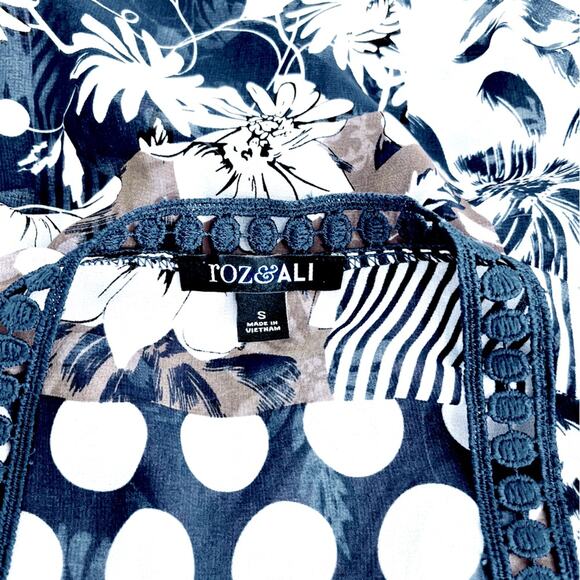 Roz & Ali Colorful Patchwork Kimono Size Small EUC - Picture 11 of 11